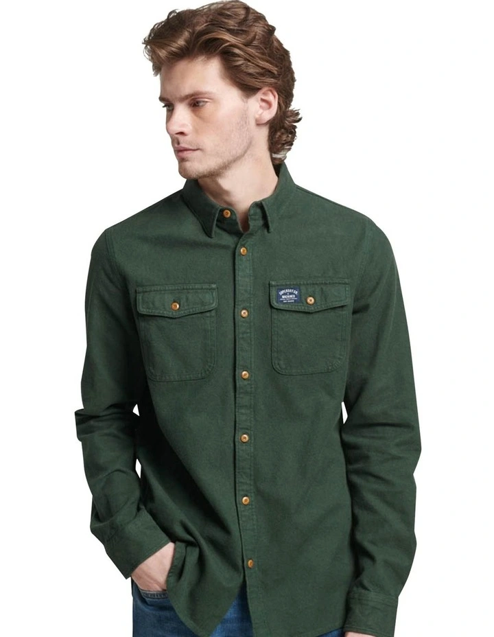 Trailsman Flannel Shirt in Enamel Green