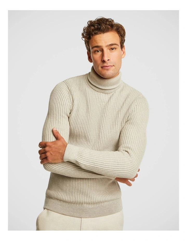 Seoul Roll Neck Knit in Natural