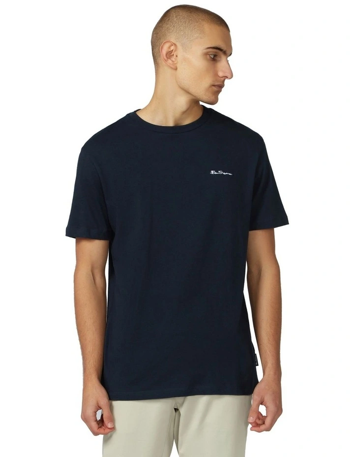 Chest Embroidery Tee in Midnight