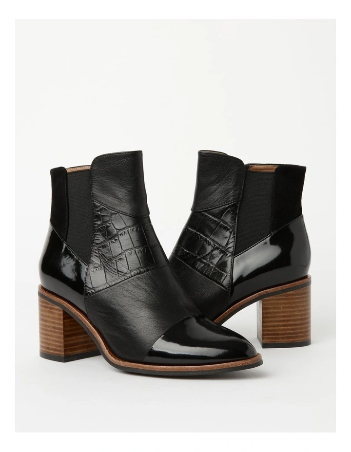 Sidney Black Leather Boot