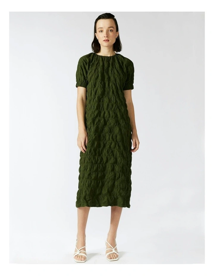 Fernery Short Sleeved Dress in Green