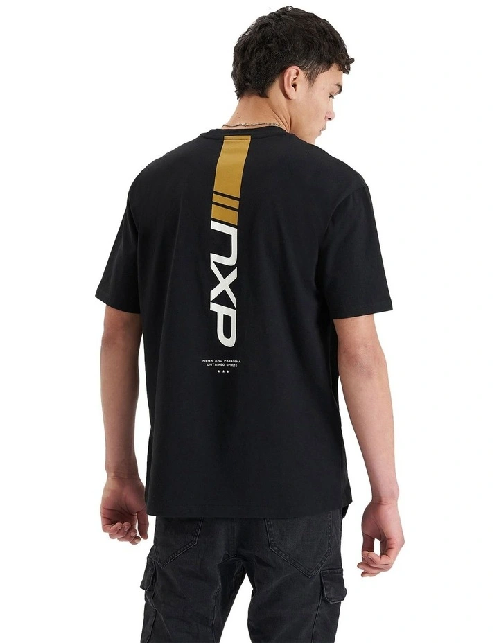 Dynamic Heavy Box Fit Tee in Jet Black