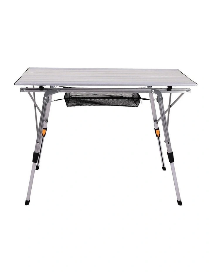 Table Roll Up Folding Portable Desk Picnic in Silver