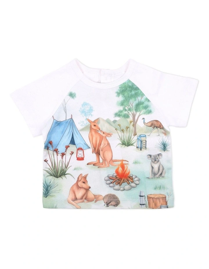 Atticus Outback Camp Tee in Cloud