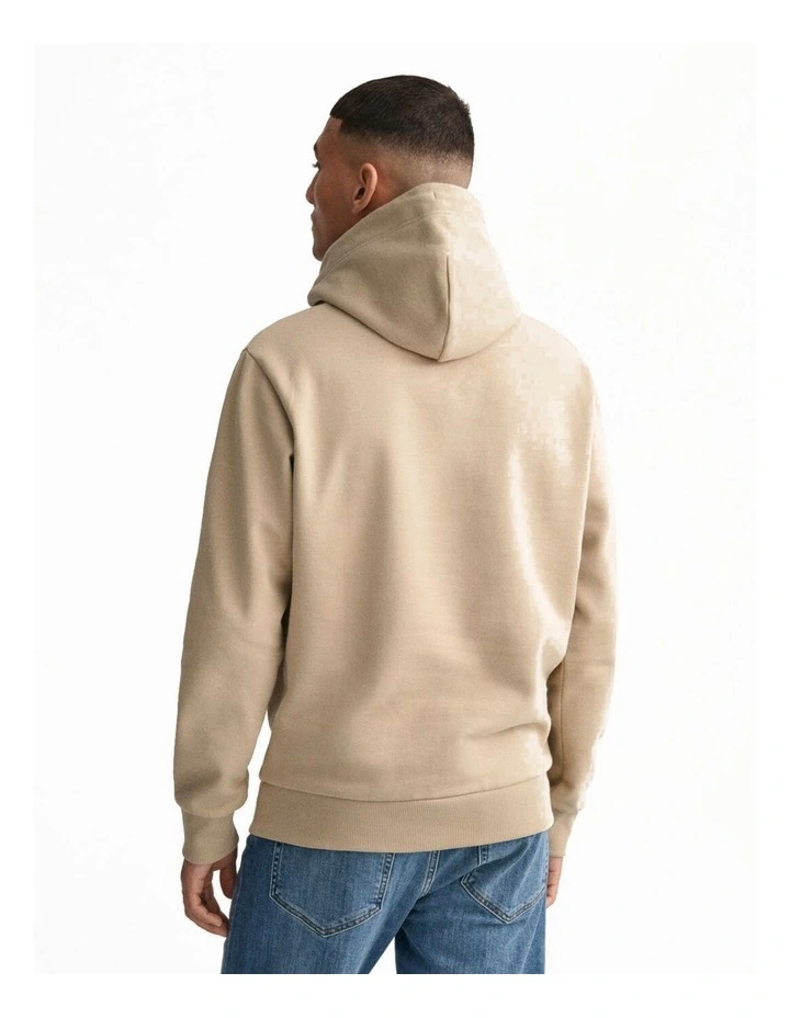 Tonal Archive Shield Hoodie in Concrete Beige