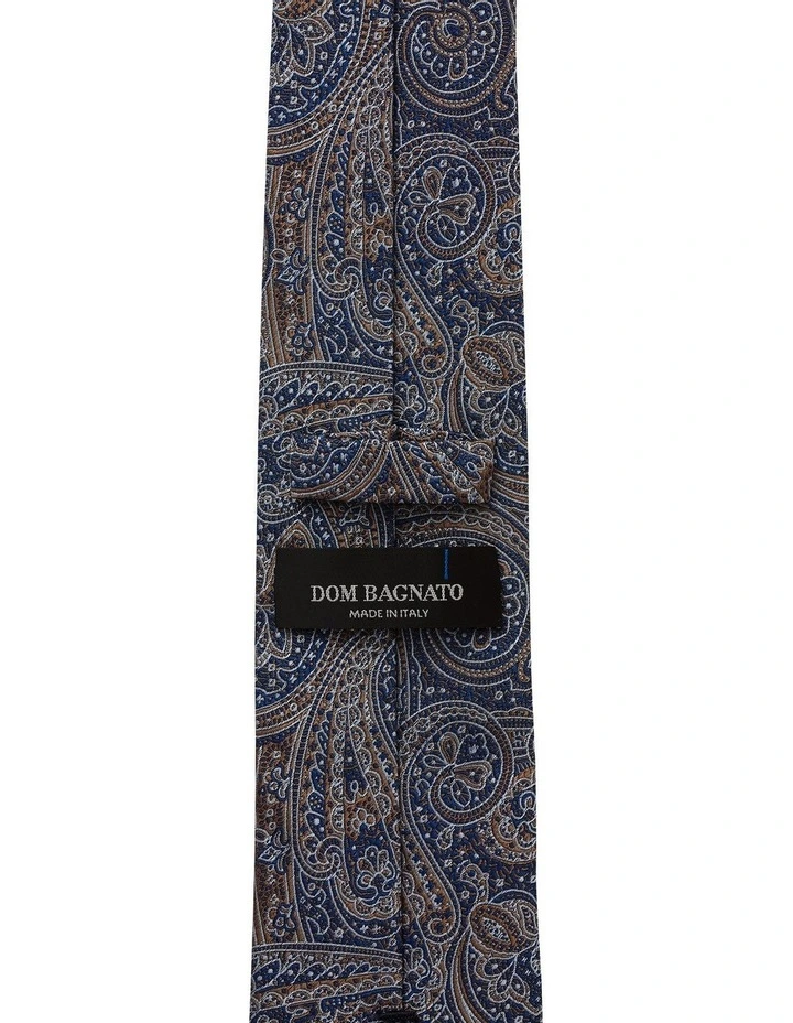 Giaggiolo Paisley Silk Tie in Bronze