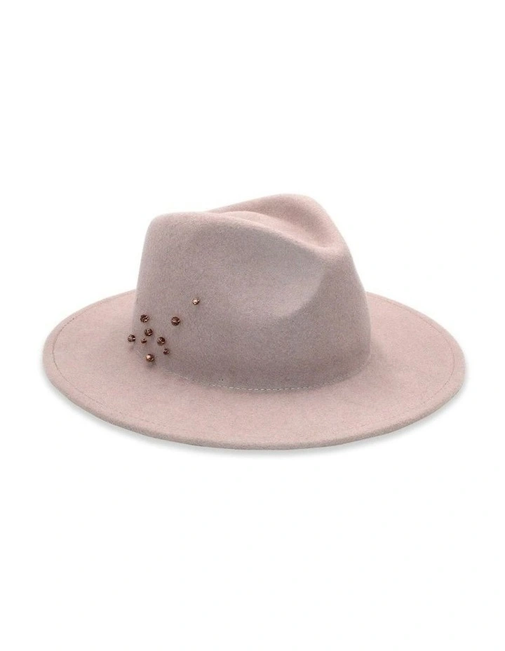 Petra Fedora in Rose Dust Pink