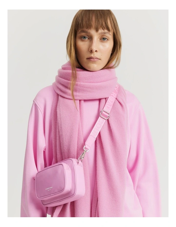 Recycled Polyester Mini Soft Crossbody Bag in Rosetta