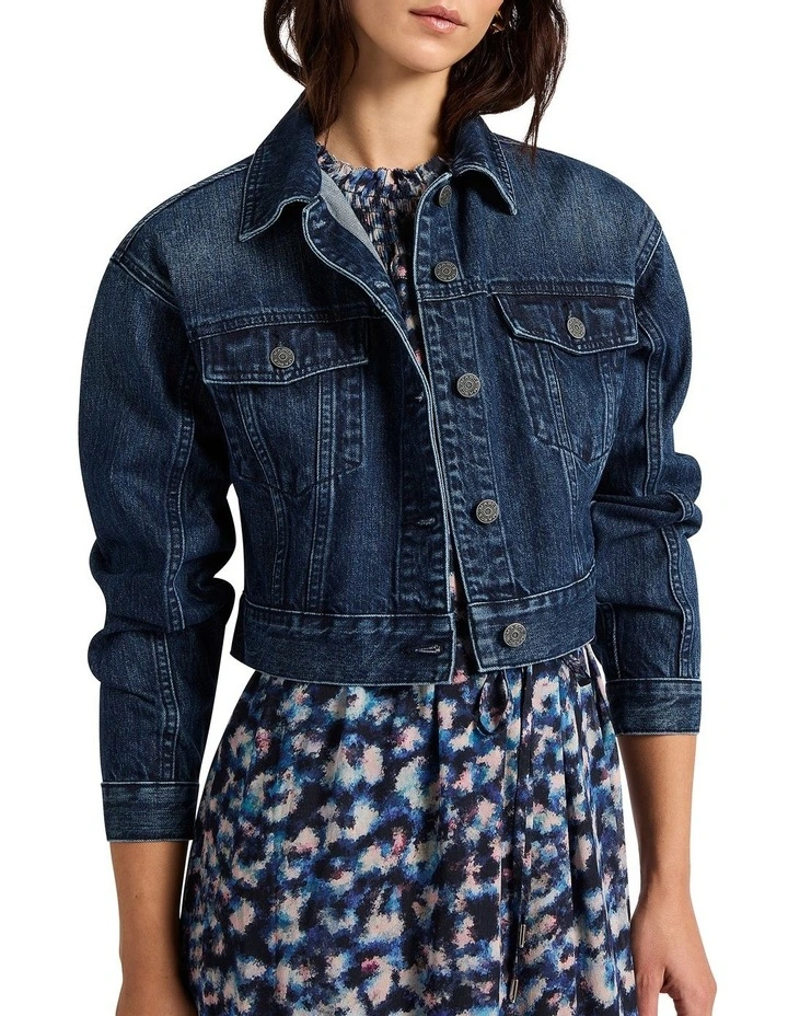 Dance The Night Denim Jacket in Galaxy Blue