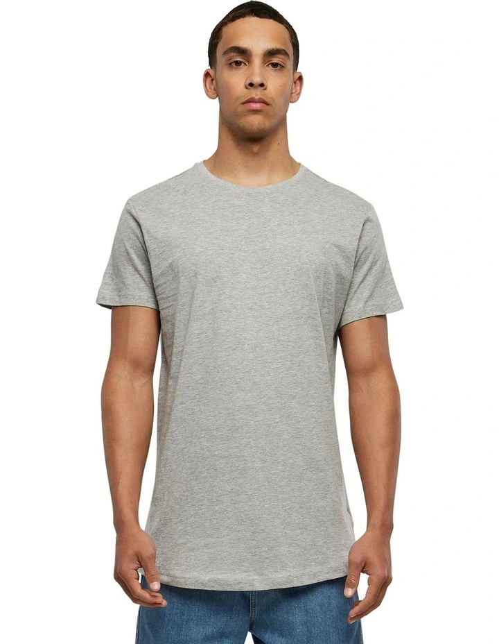Shaped Long Tee in Grey