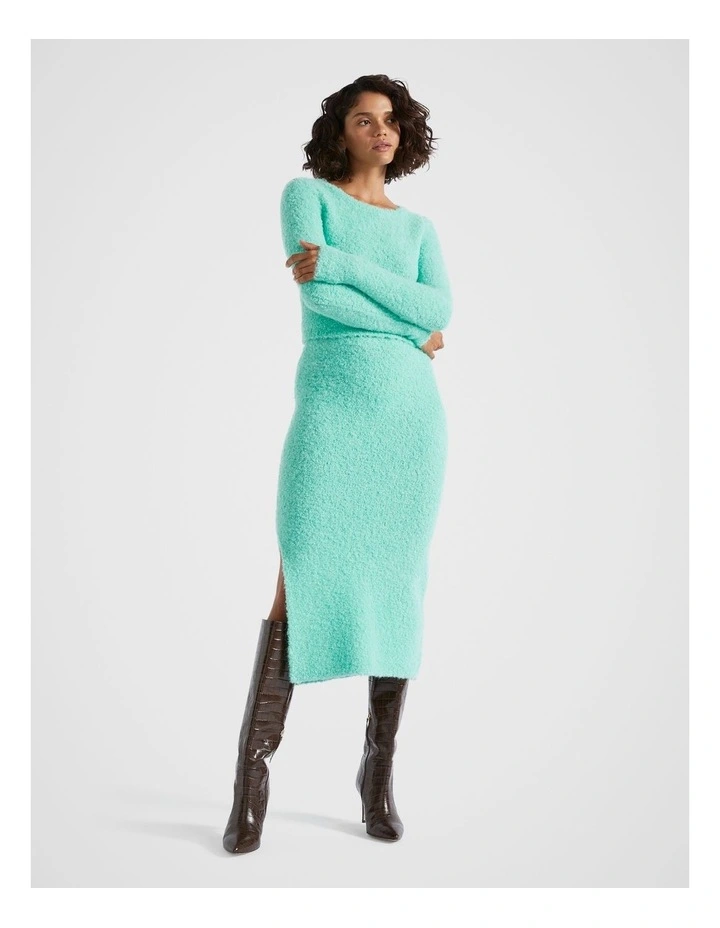Boucle Crop Knit in Opal Marle