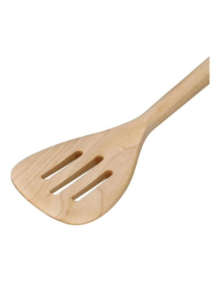 Maple Wood Slotted Turner in Brown