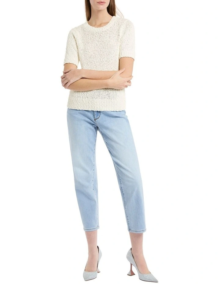 The Great Race Knit Top in Ivory