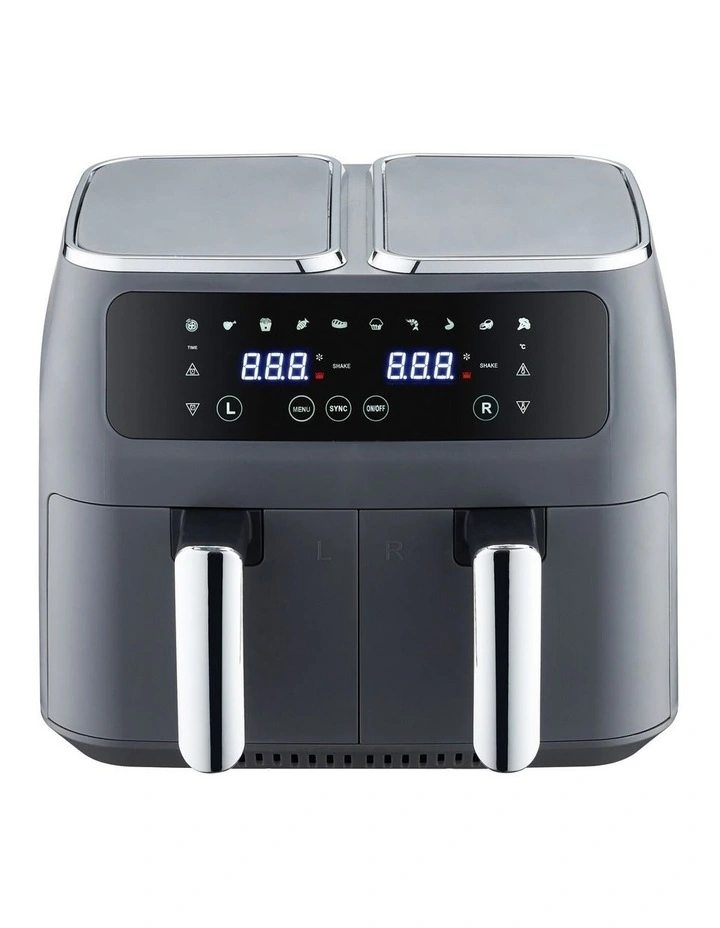8L Dual Zone Digital Air Fryer in Black