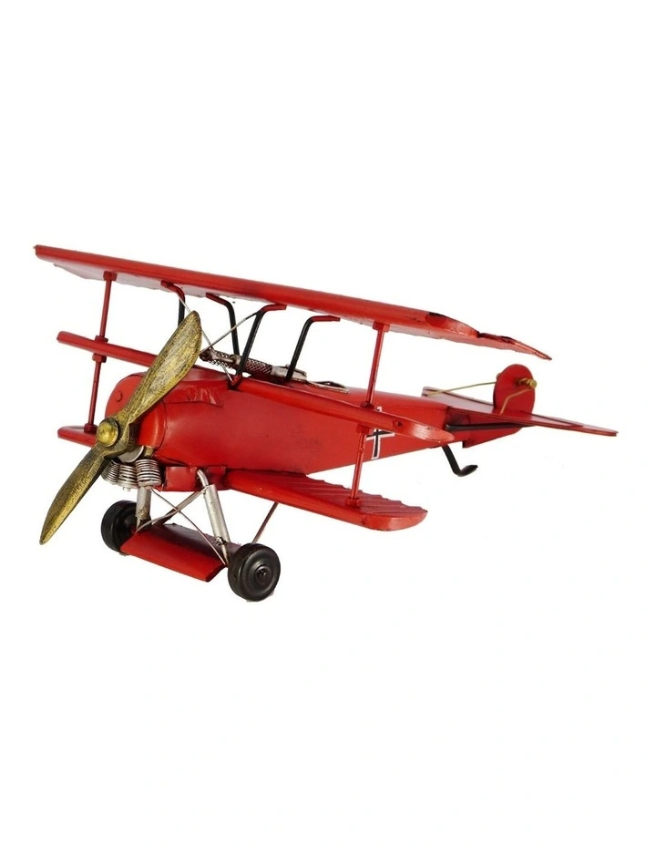 Ornament Red Baron Plane 37.5cm