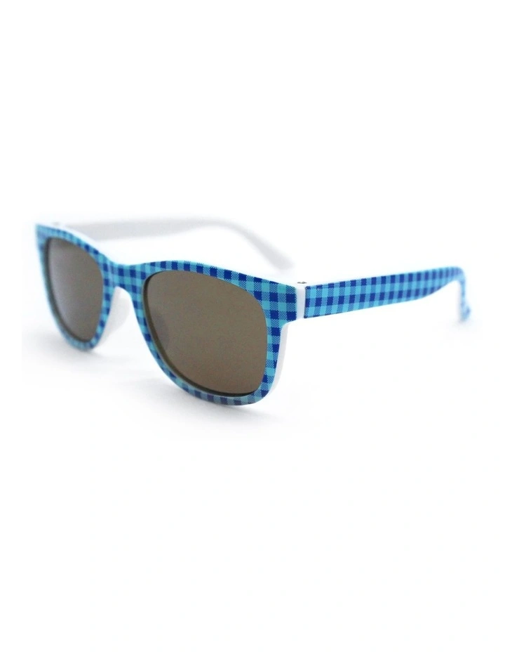 Gingham Sunglasses in Blue