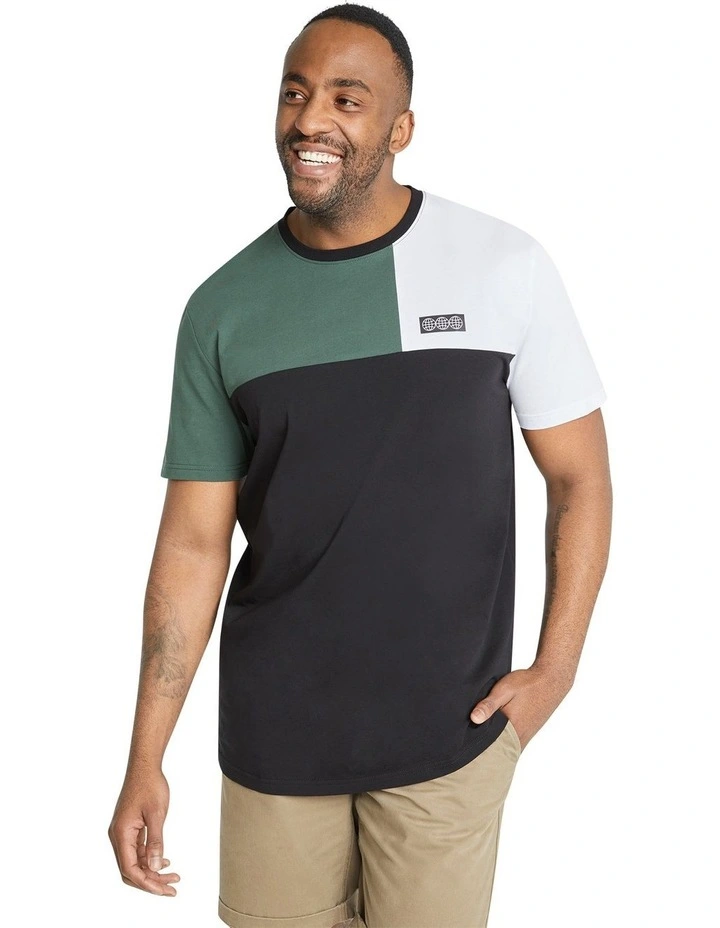 Global Splice Longline Tee in Eden