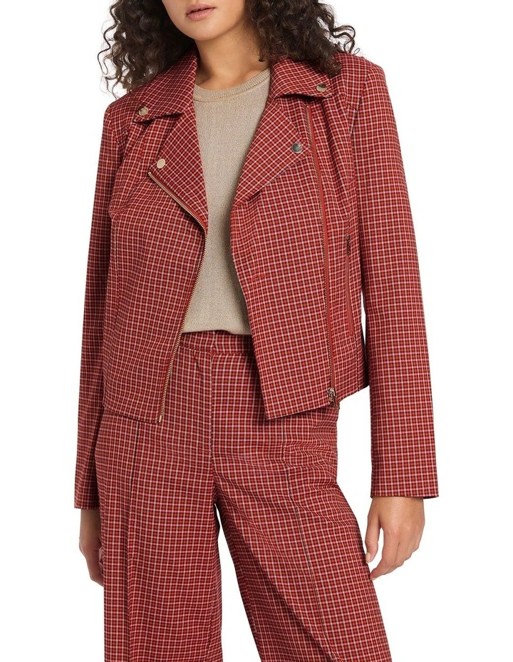 Brooklyn Biker Jacket in Pink