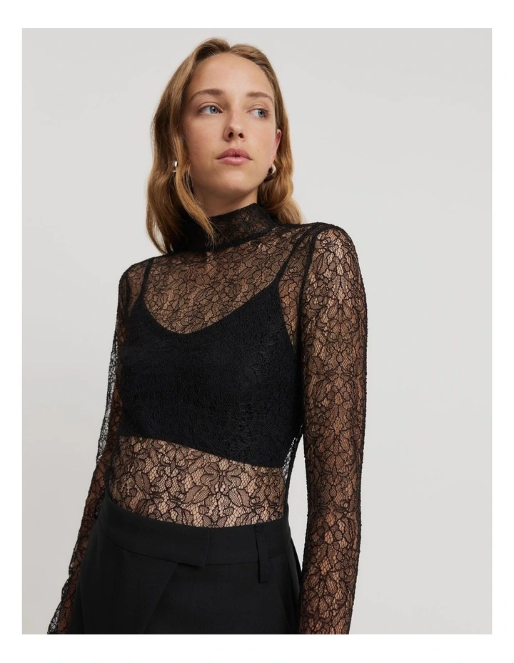 Lace Blouse in Black