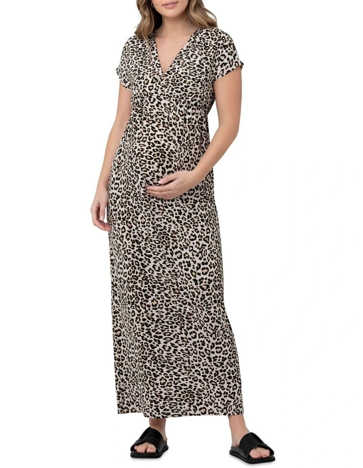 Leo Maxi Nursing Dress in Multi