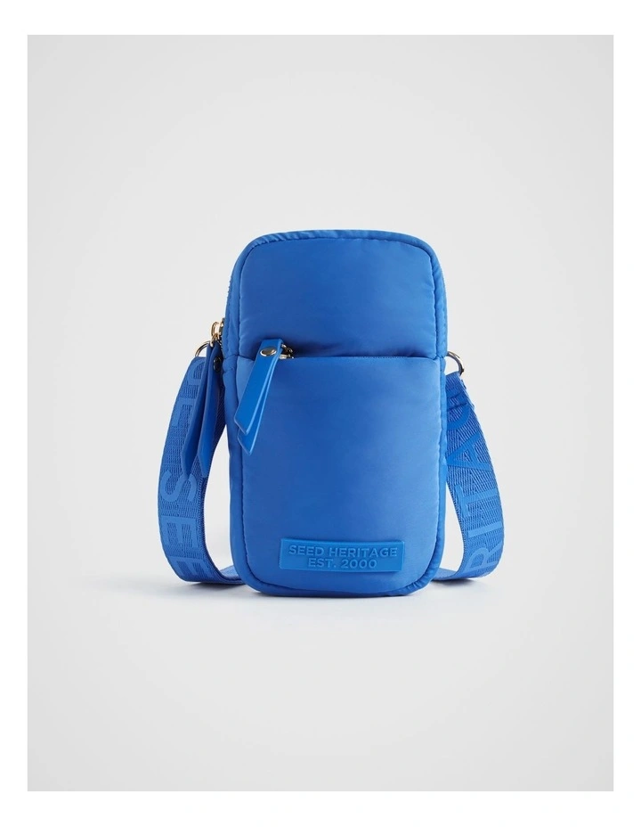 Padded Crossbody Sling in Cobalt