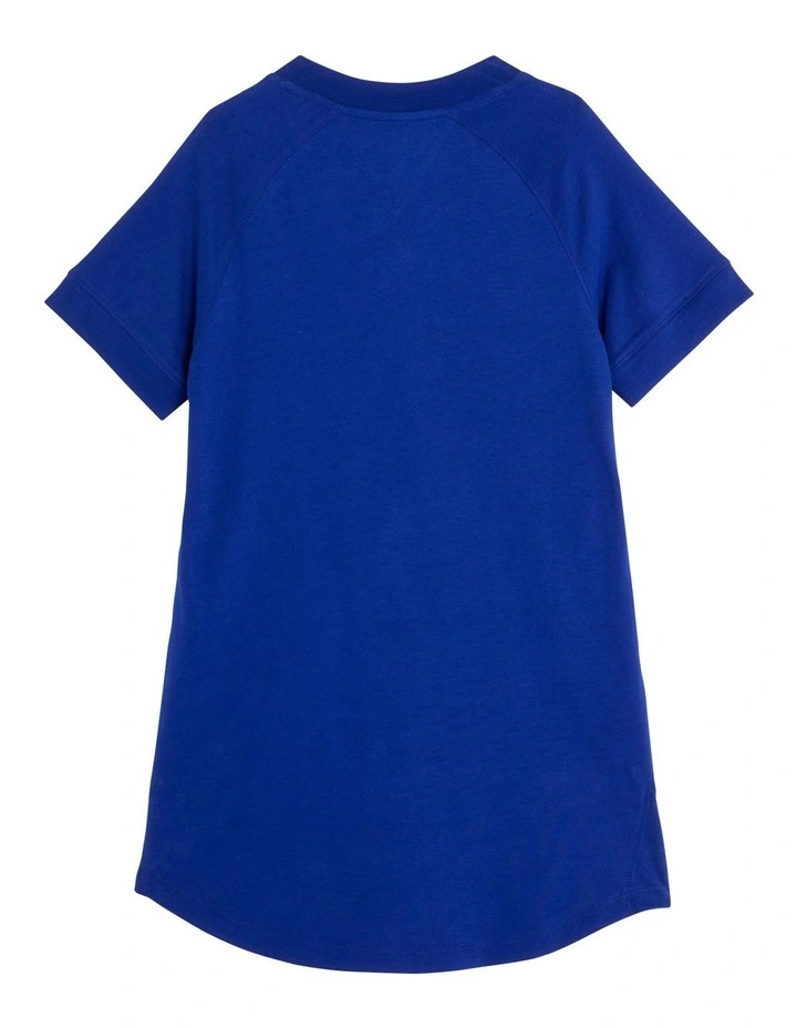 Girls 8-16 1985 Collection Varsity T-Shirt Dress in Blue