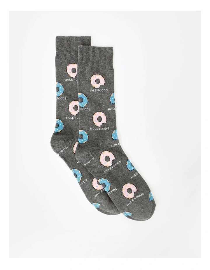 Hole Foods Socks in Grey Marle