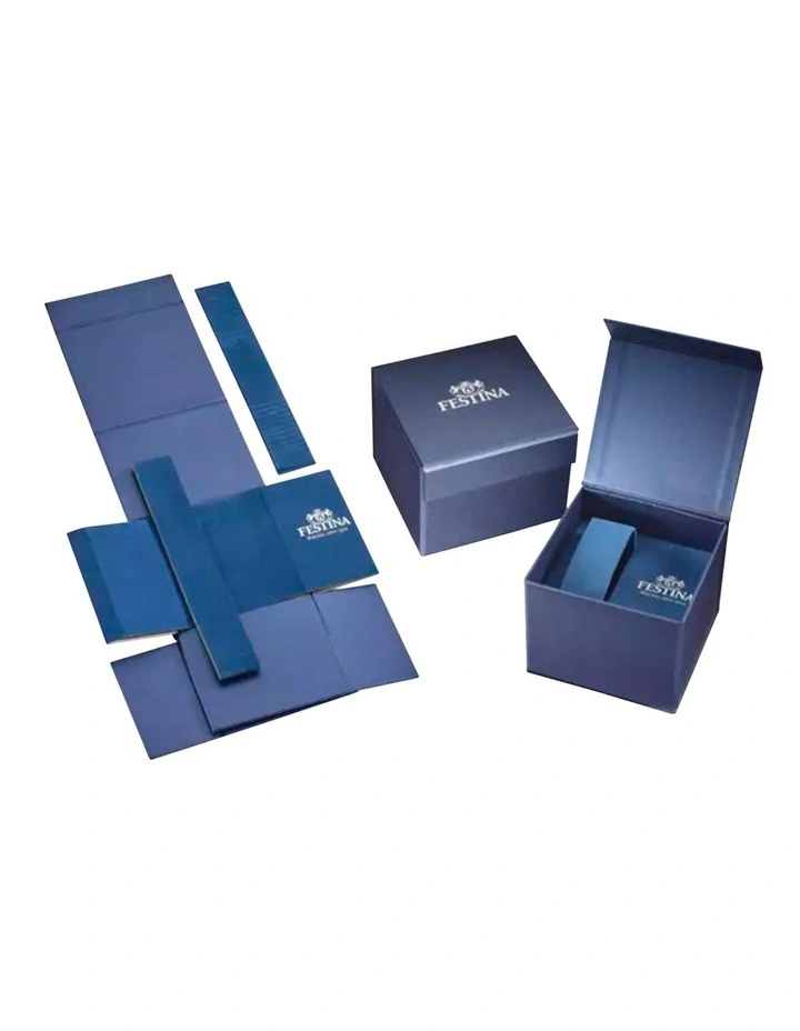 Classic Stainless Steel Watch in Blue