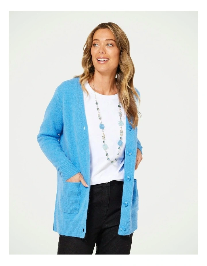 Austin Buttons Cardigan in Blue