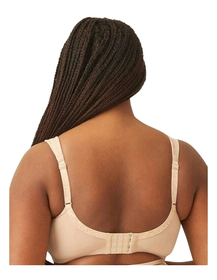 Side Smoothing Organic Cotton Wirefree Minimiser Bra in Light Beige