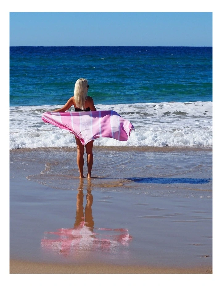 Cotton Beach Towel in Candy