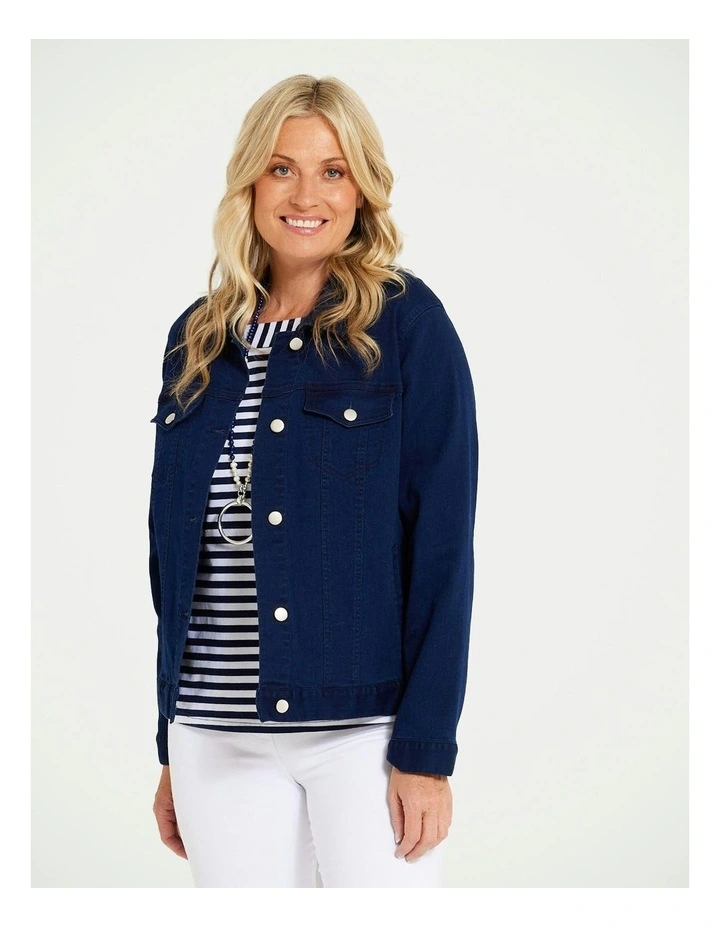 Collared Suzy Jacket in Blue