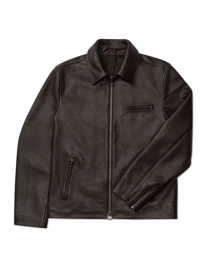 Racer Jacket in Chocolate