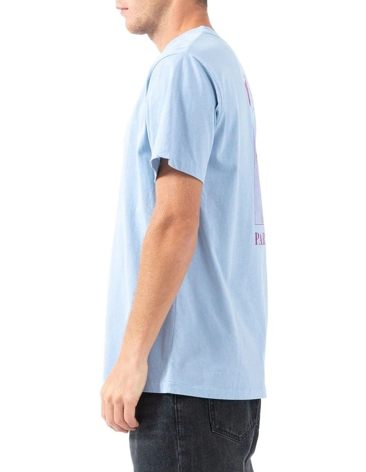 Portrait Of Paradise Merch Fit Tee in Sky Blue