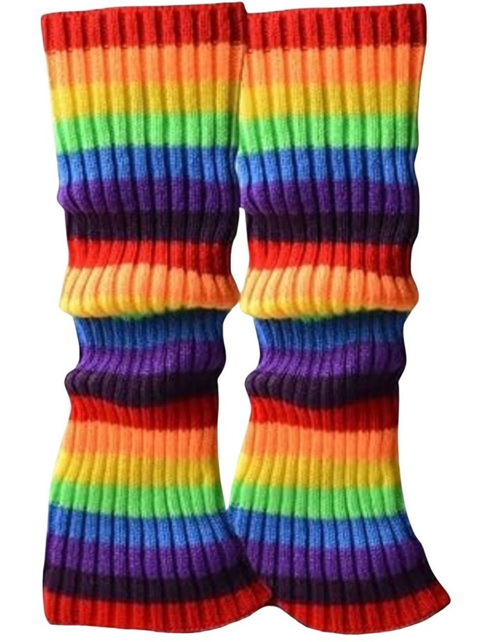1 Pair Rainbow Leg Warmers in Multi
