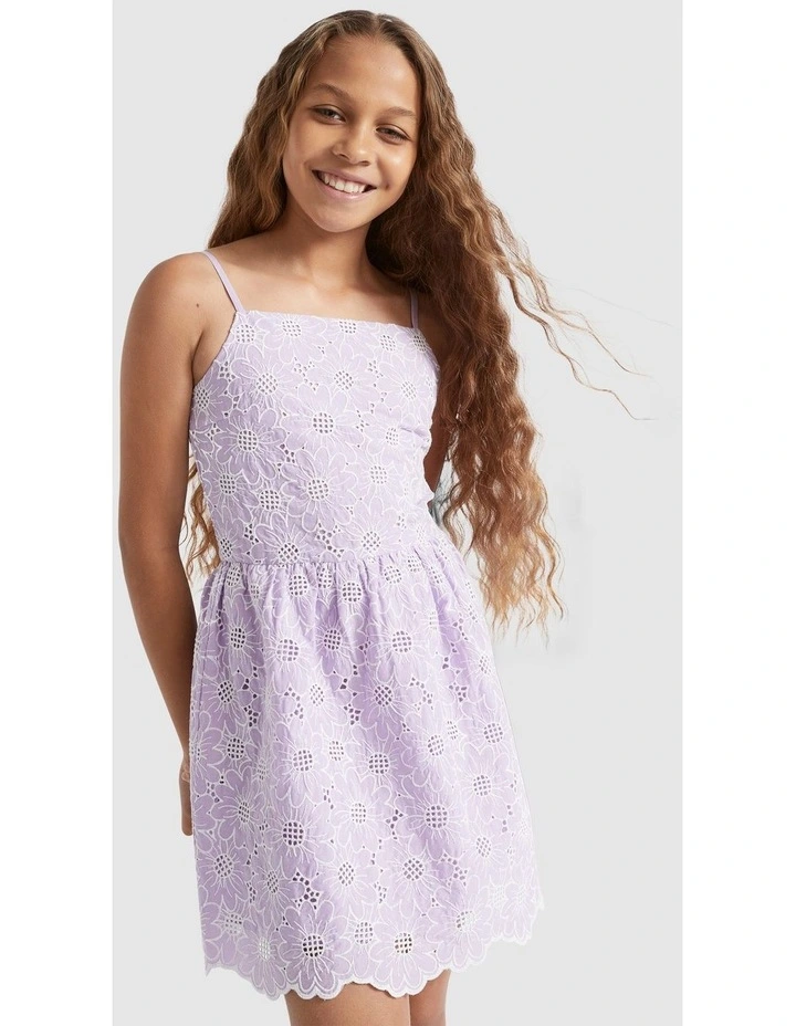 Cutwork Dress in Lavender