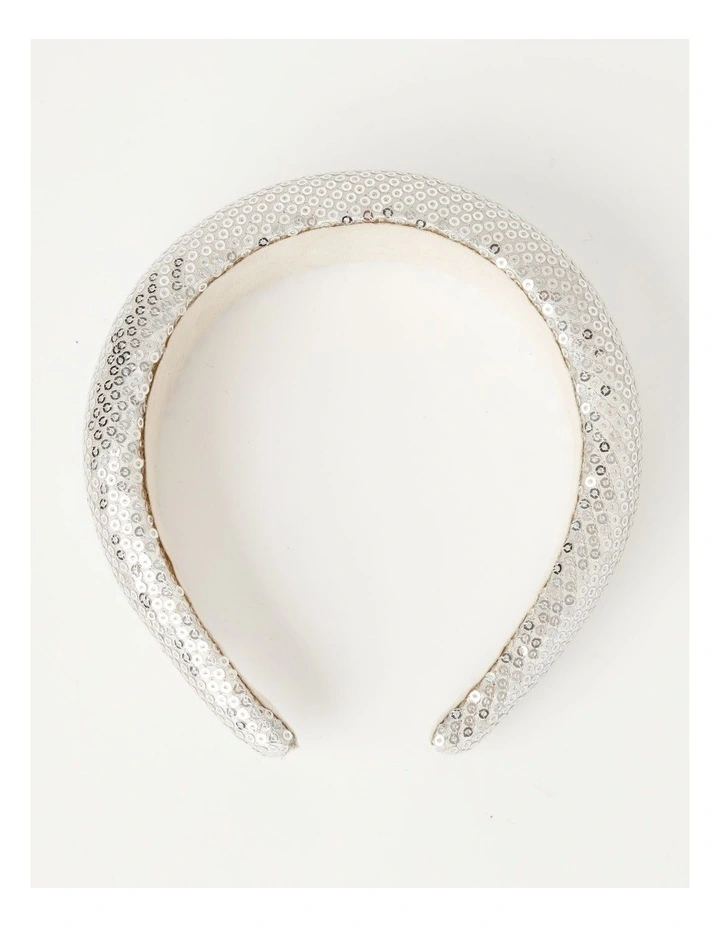 Sequin Headband in Silver