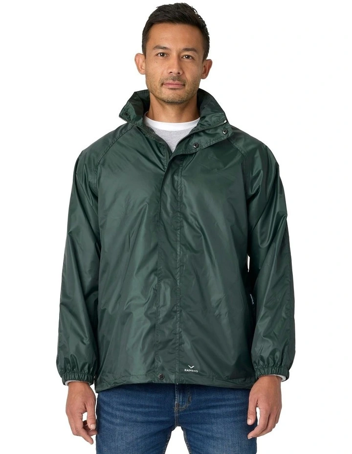 Stowaway Waterproof Rain Jacket in Forest