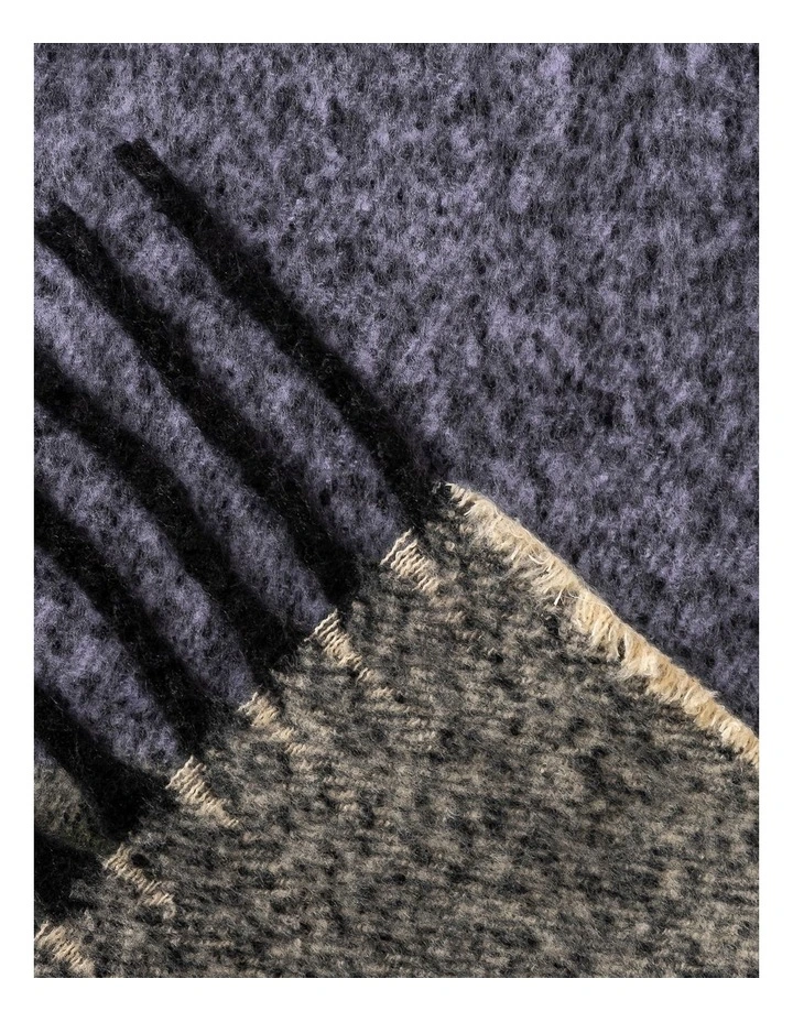 Chunky Stripe Winter Scarf in Khaki