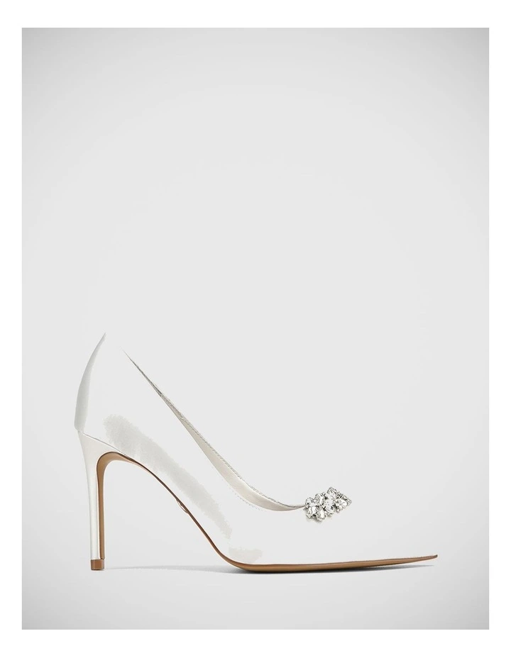 Starry Recycled Satin Pump in Ivory