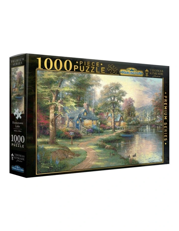 Kinkade 1000 piece Hometown lake