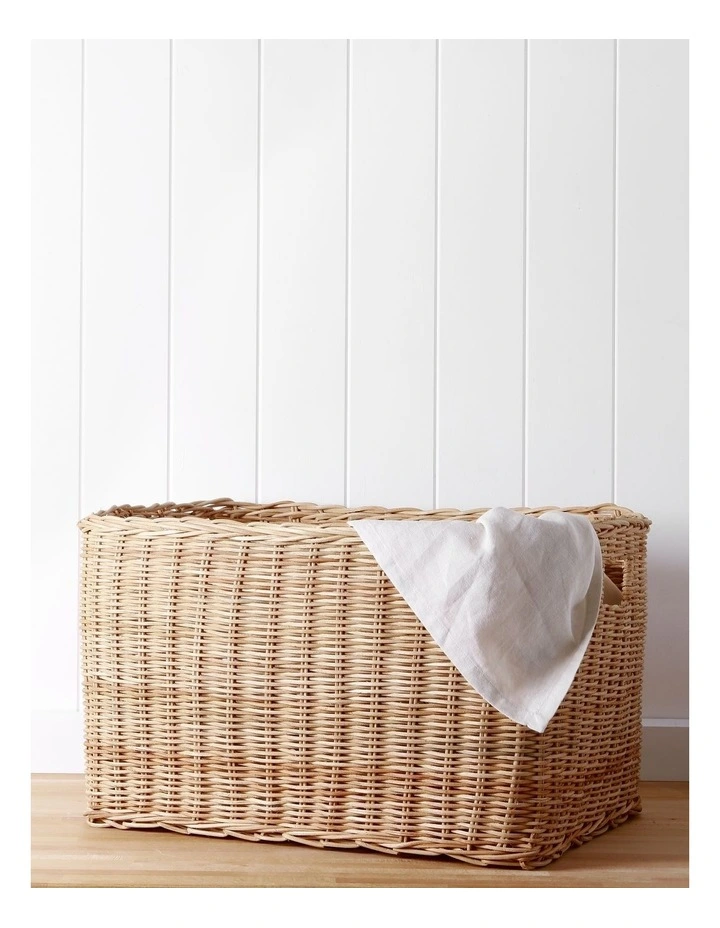 Marden Rattan Woven Basket Large 50cm in Brown
