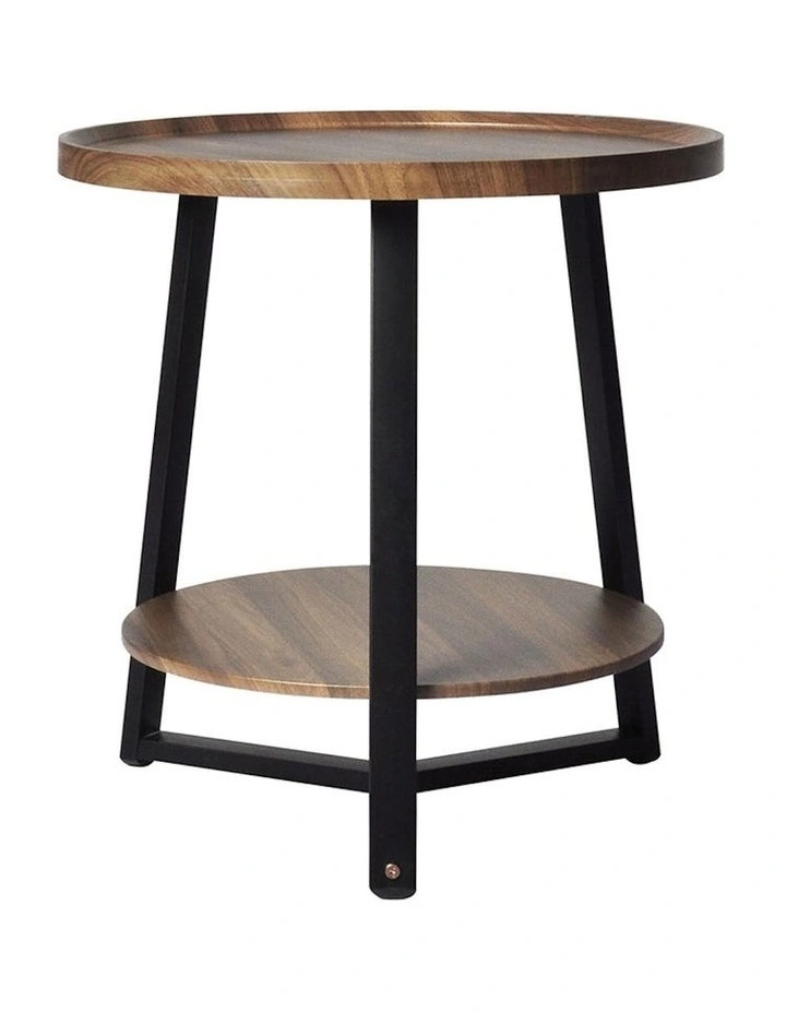 Steel Legs Industrial Coffee Bedside Tables in Brown
