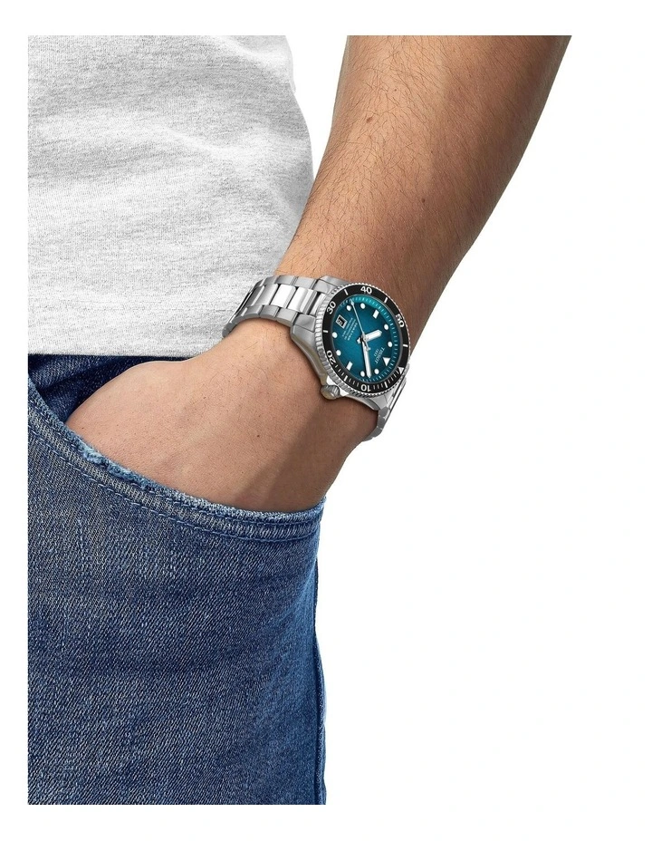 Seastar 1000 Powermatic Watch 80 40mm T1208071109100 in Turquoise