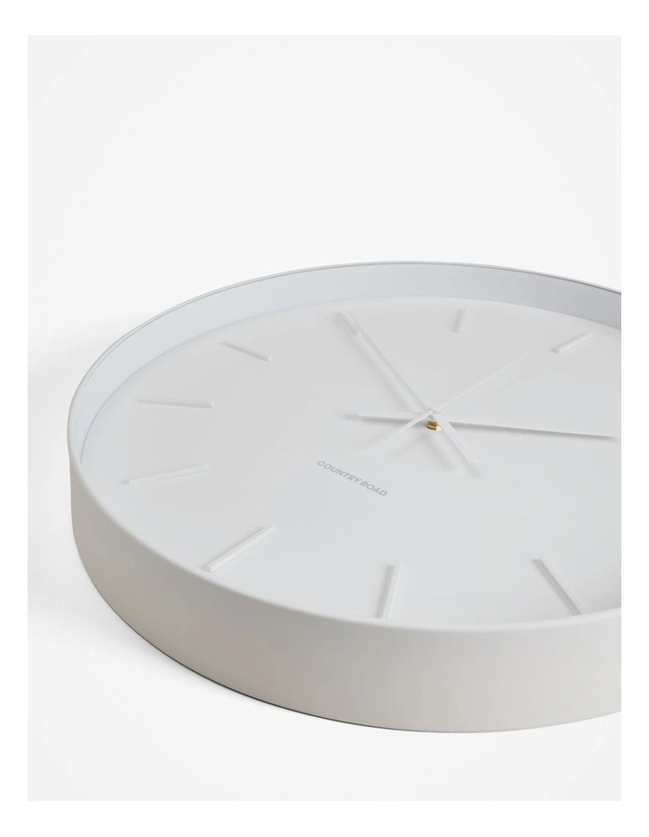 Emma Wall Clock in White