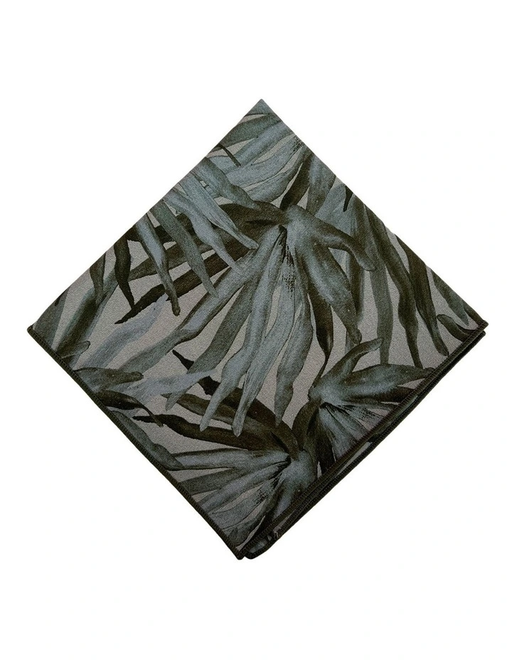 Fan Palm Pocket Square in Green