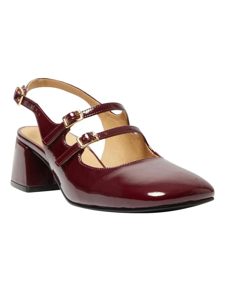 Louisa Heeled Shoes in Wine Patent Leather