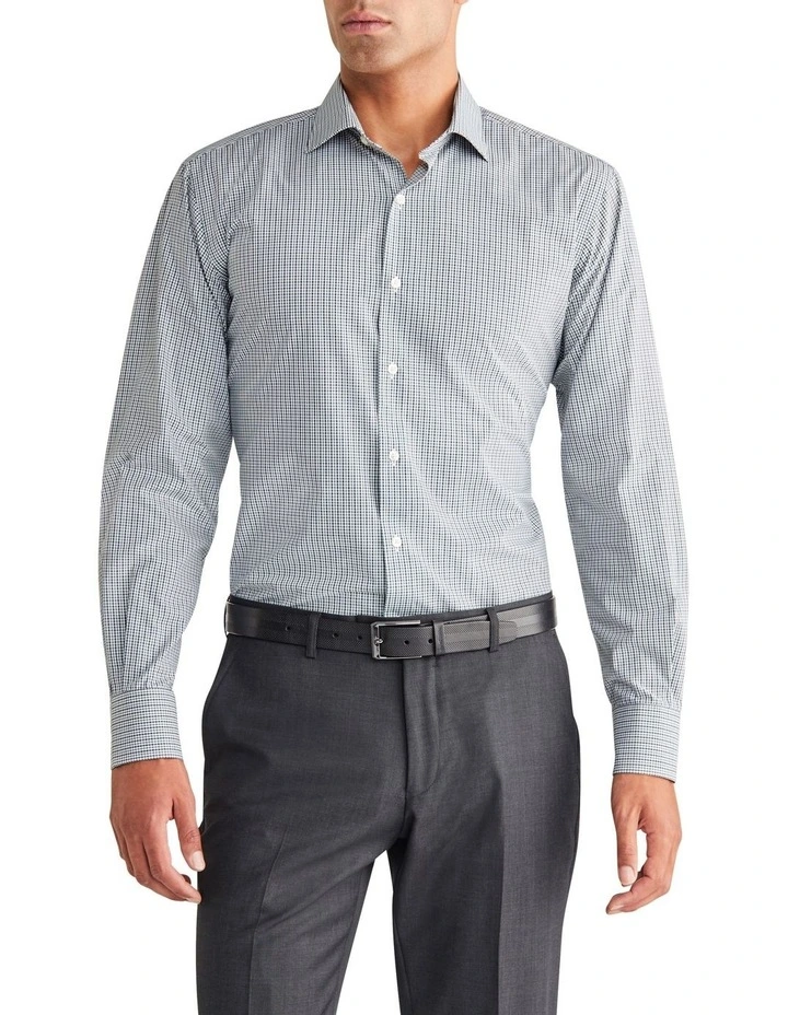 Tailored Mini Check Shirt in Green