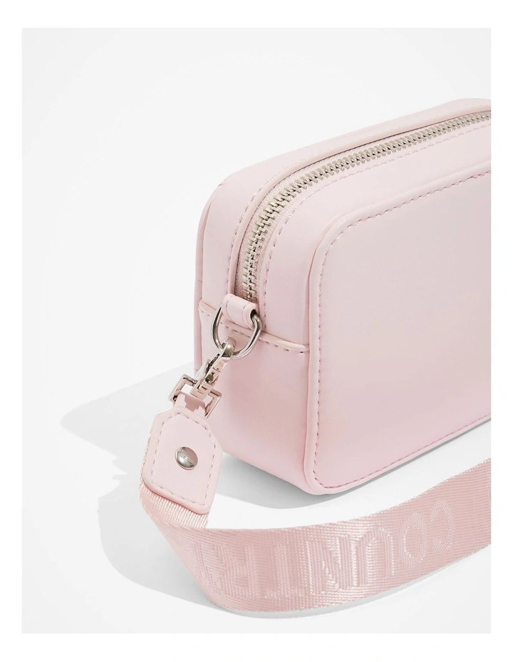Quilted Logo Bag in Pale Pink