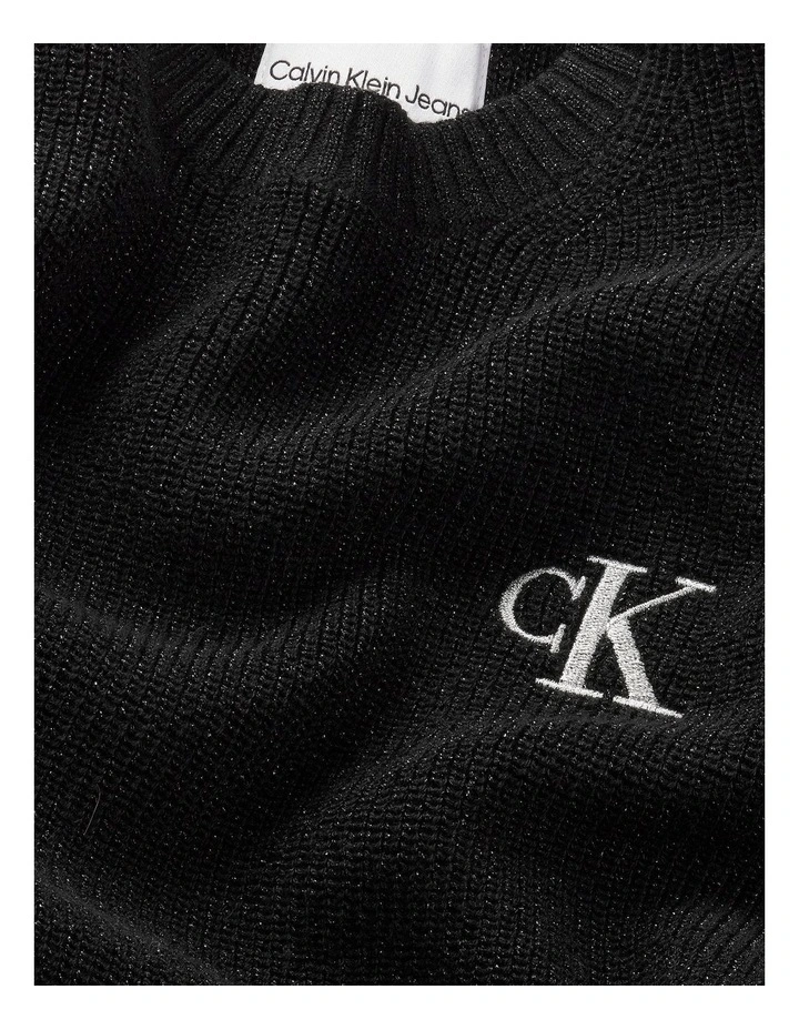 Festive Lurex Sweater in Black
